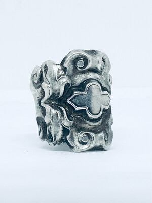 Anello PINZETTA DECORO  antica posata
