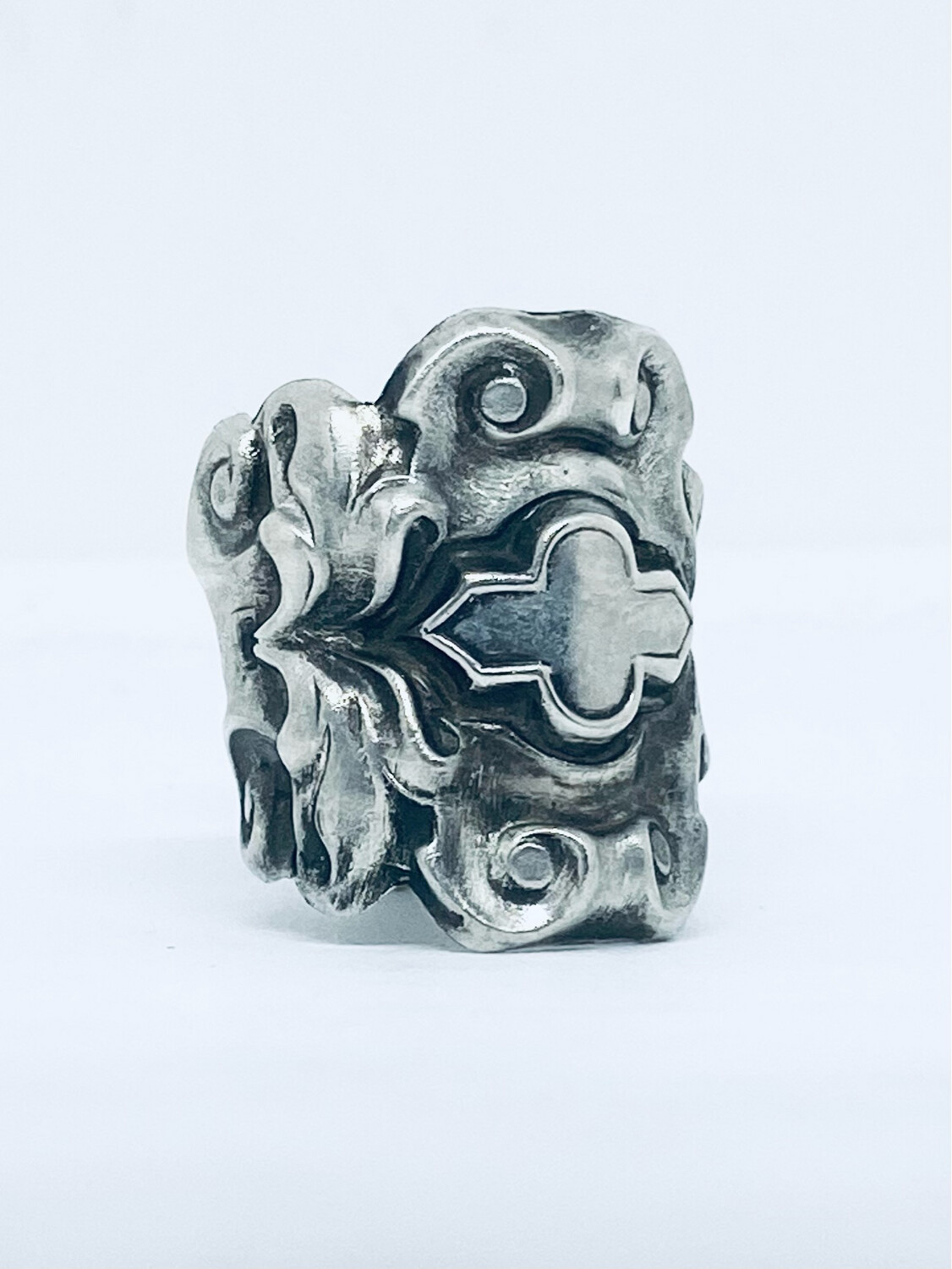 Anello PINZETTA DECORO  antica posata