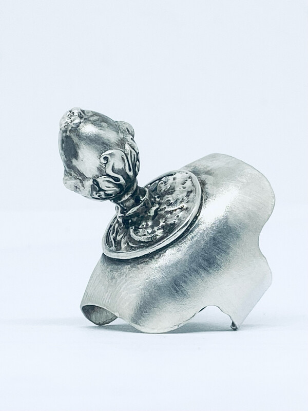 Anello PINZETTA  SNODO TIRAPUGNI antica posata