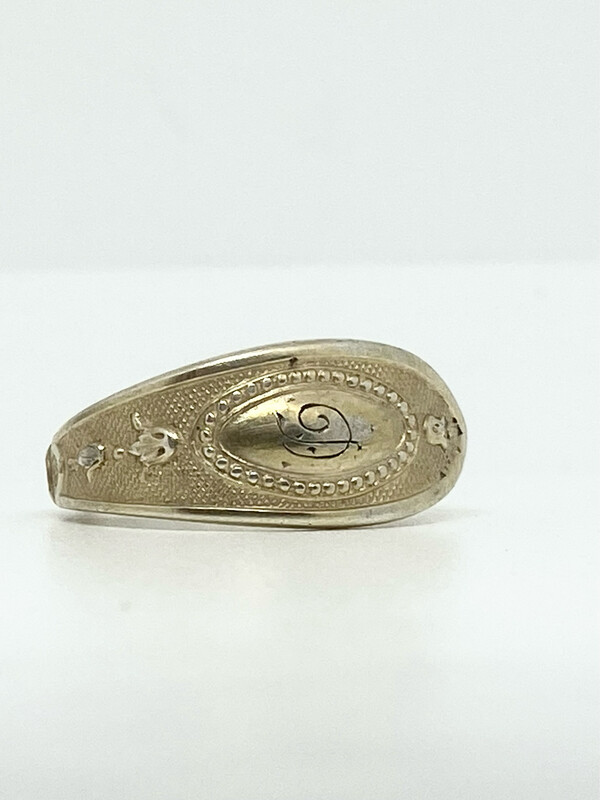 Anello CLASSICO INIZIALE &quot;D&quot; antica posata