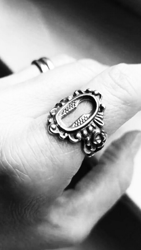 Anello PICCOLA SERRATURA ARGENTO 925 antica serratura
