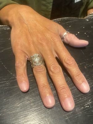 Anello BOCCHETTA TRAFORATA #01 DECORO/SERRATURA ARGENTO 925 antica bocchetta