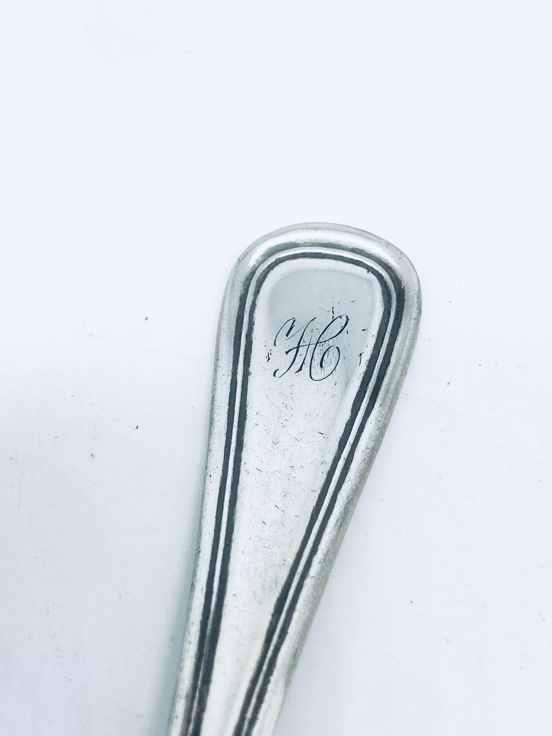 Anello SPIRALE INIZIALE &quot;H&quot; antica posata