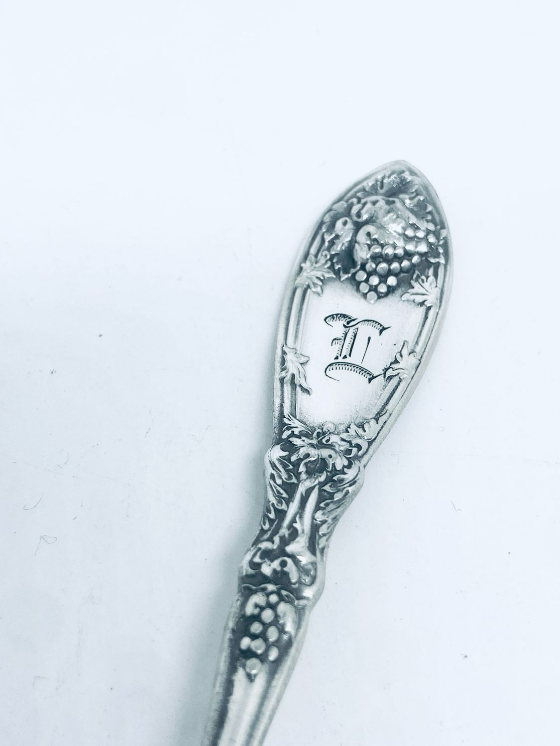 Anello SPIRALE INIZIALE &quot;L&quot; antica posata