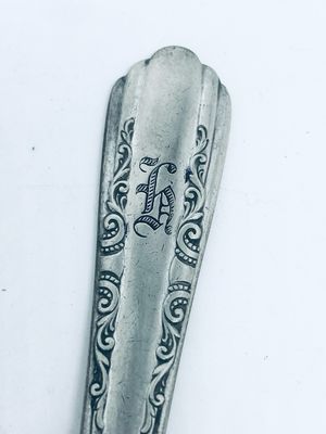 Anello SPIRALE/CLASSICO MONOGRAMMA &quot;FA&quot; antica posata