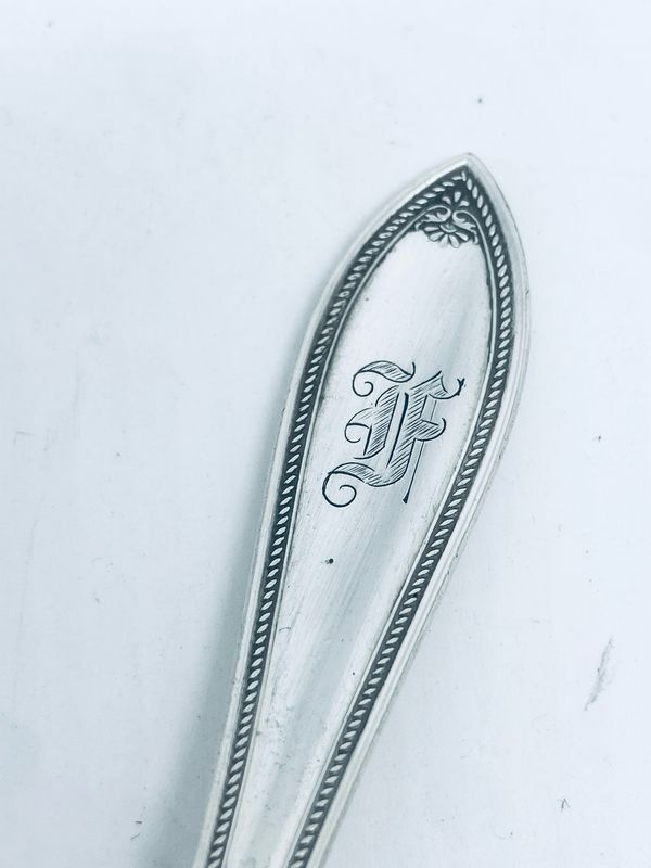 Anello SPIRALE INIZIALE &quot;F&quot; antica posata