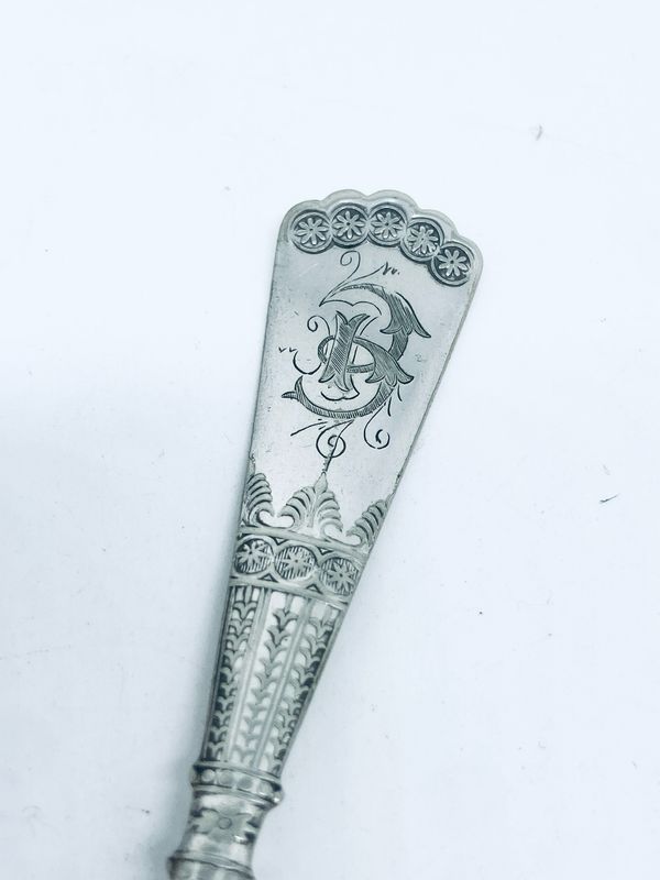 Anello SPIRALE INIZIALE &quot;B&quot; antica posata