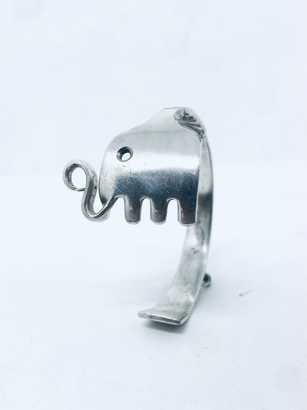 Bracciale FORCHETTA ELEFANTE PORTA FORTUNA antica posata