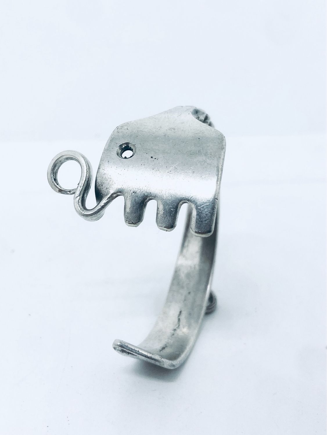 Bracciale FORCHETTA ELEFANTE PORTA FORTUNA antica posata
