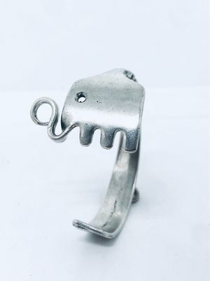 Bracciale FORCHETTA ELEFANTE PORTA FORTUNA antica posata
