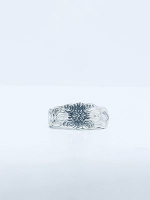 Anello  CLASSICO/INTERO CUCCHIAINO DECORO antica posata in argento