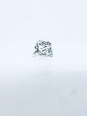 Anello  CLASSICO/SPIRALE CUCCHIAINO DECORO antica posata in argento