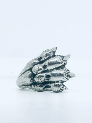 Anello PINZETTA ZAMPETTA LEONE antica posata