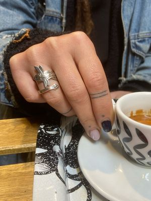 Anello SPIRALE/CLASSICO MANICO LIBELLULA  antica posata in argento 925