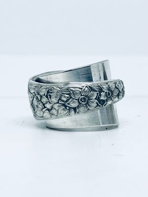 Anello SPALMABURRO NARCISI antica posata in argento