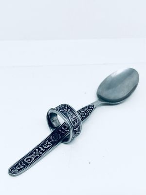 Anello FEDINA MANICO CUCCHIAINO INOX antica posata in acciaio 