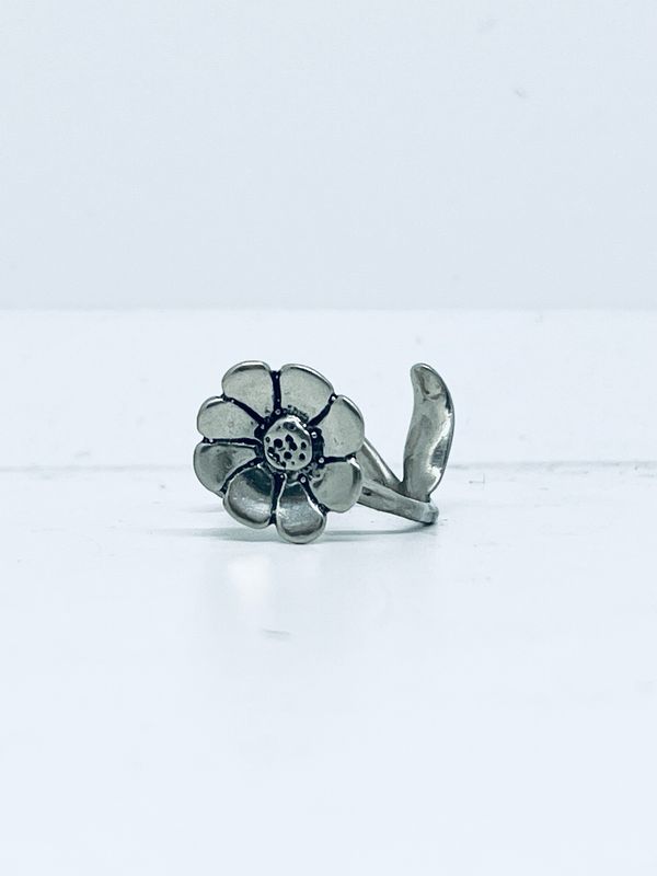Anello SPILLA FIORE ARG 800  antica spilla
