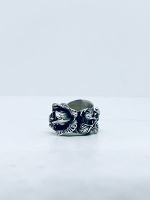 Anello SPALMABURRO  &quot;ROSA DI HILDESCHEIM&quot; antica posata in argento 835