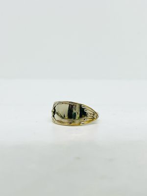 Anello ANGELO CLASSICO MANICO CUCCHIAINO antica posata in argento dorato