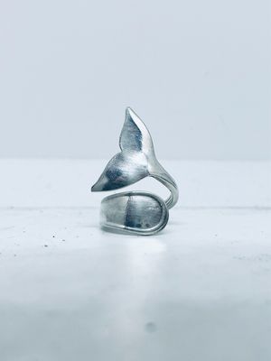 Anello CODA DELFINO antica posata in argento