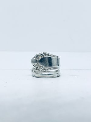 Anello SPIRALE MANICO CUCCHIAINO antica posata in argento