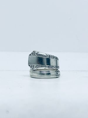 Anello SPIRALE MANICO CUCCHIAINO antica posata in argento