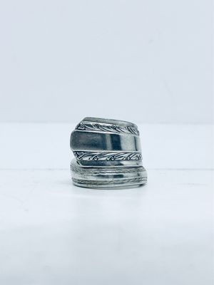 Anello SPIRALE MANICO CUCCHIAINO antica posata in argento