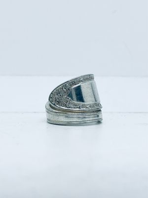 Anello SPIRALE MANICO CUCCHIAINO antica posata in argento