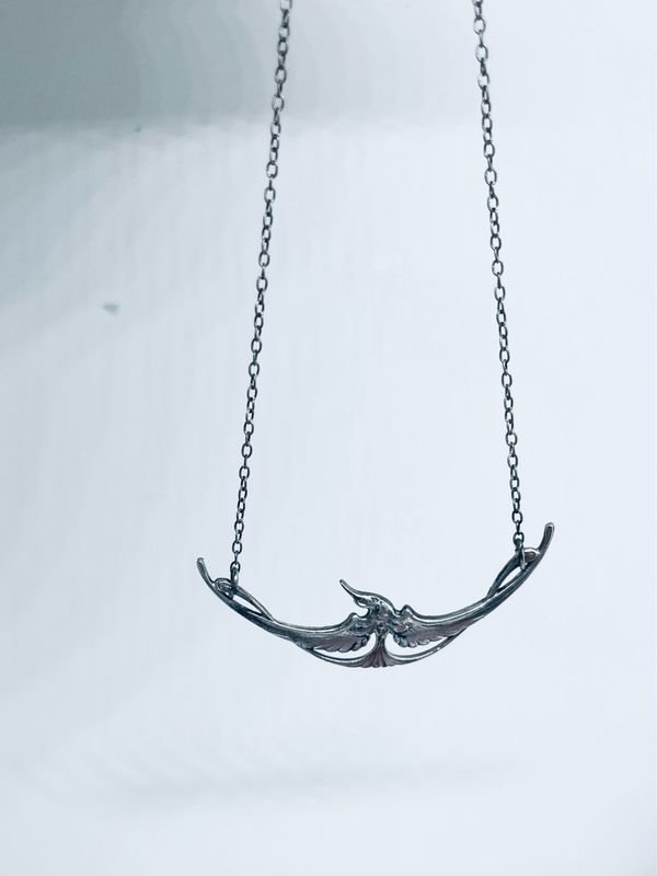 Ciondolo/Pendente”IBIS”  Vintage in Silverplate - Spilla Antica Prima Metà del ‘900