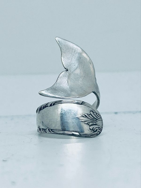 Anello CODA BALENA 07 antica posata in argento