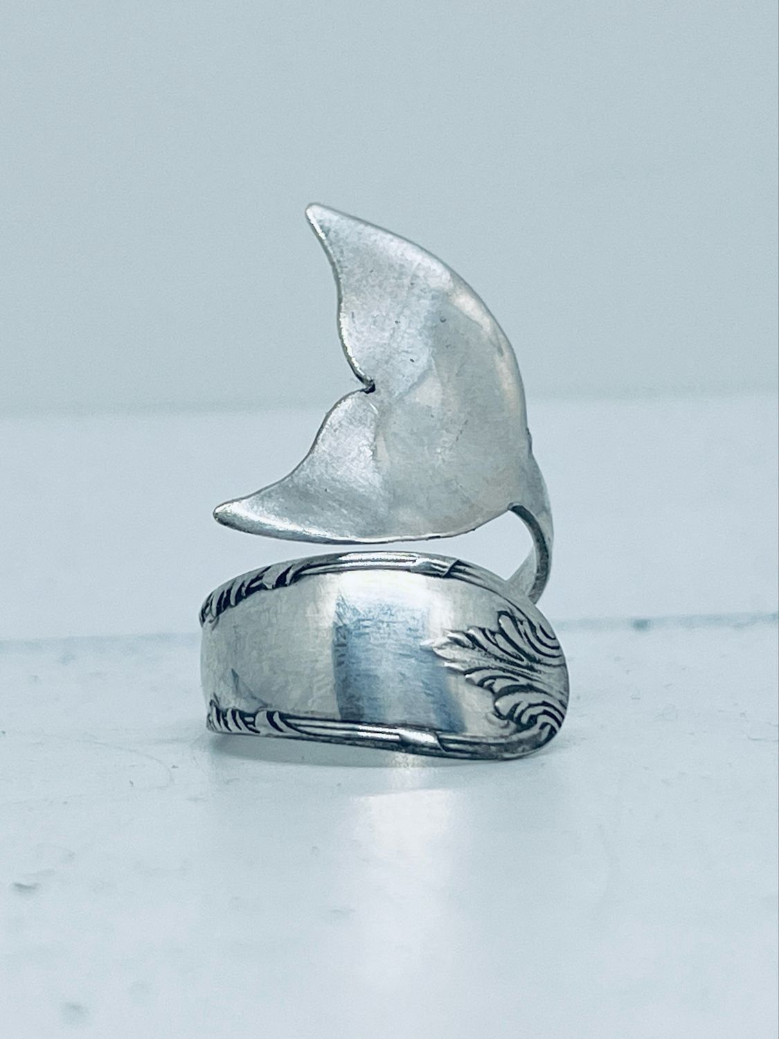 Anello CODA BALENA 07 antica posata in argento
