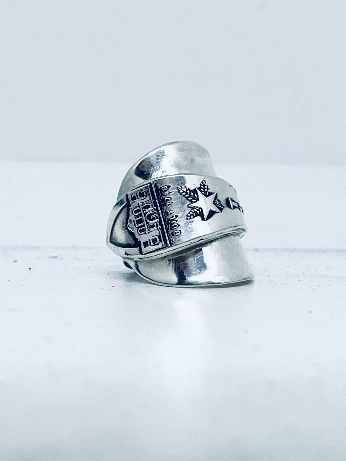Anello INTERO CUCCHIAINO “THE ALAMO” antica posata in argento
