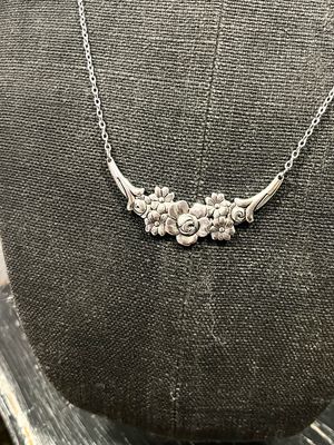 Ciondolo/Pendente”FIORI 02”  Vintage in Silverplate - Spilla Antica Prima Metà del ‘900