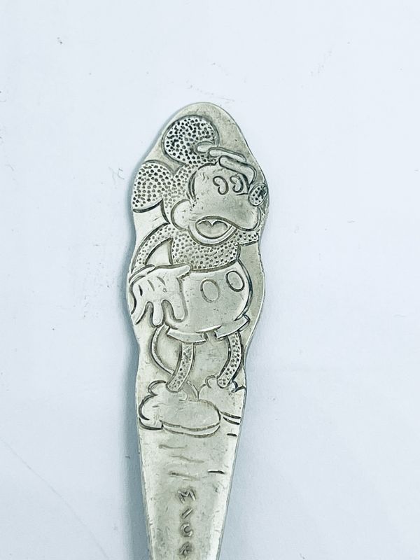 Anello FORCHETTA INTERA TOPOLINO antica posata in argento