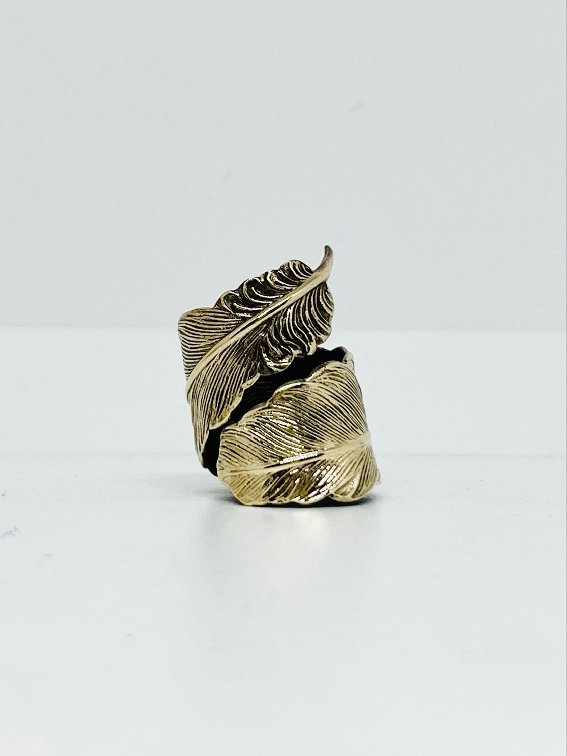 Anello SPILLA PIUMA antica spilla ottone