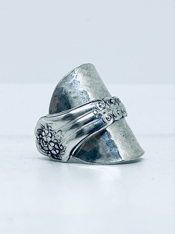 Anello INTERO CUCCHIAINO NONTISCORDARDIME antica posata in argento