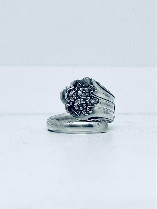 Anello MANICO NONTISCORDARDIME antica posata in argento
