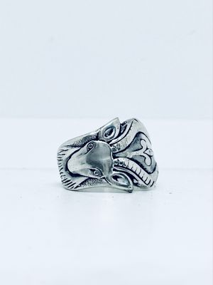 Anello CLASSICO “NYALA”  MANICO CUCCHIAINO antica posata in acciaio argentato