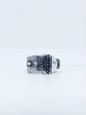 Anello CLASSICO “HARAR”  MANICO CUCCHIAINO antica posata in acciaio argentato