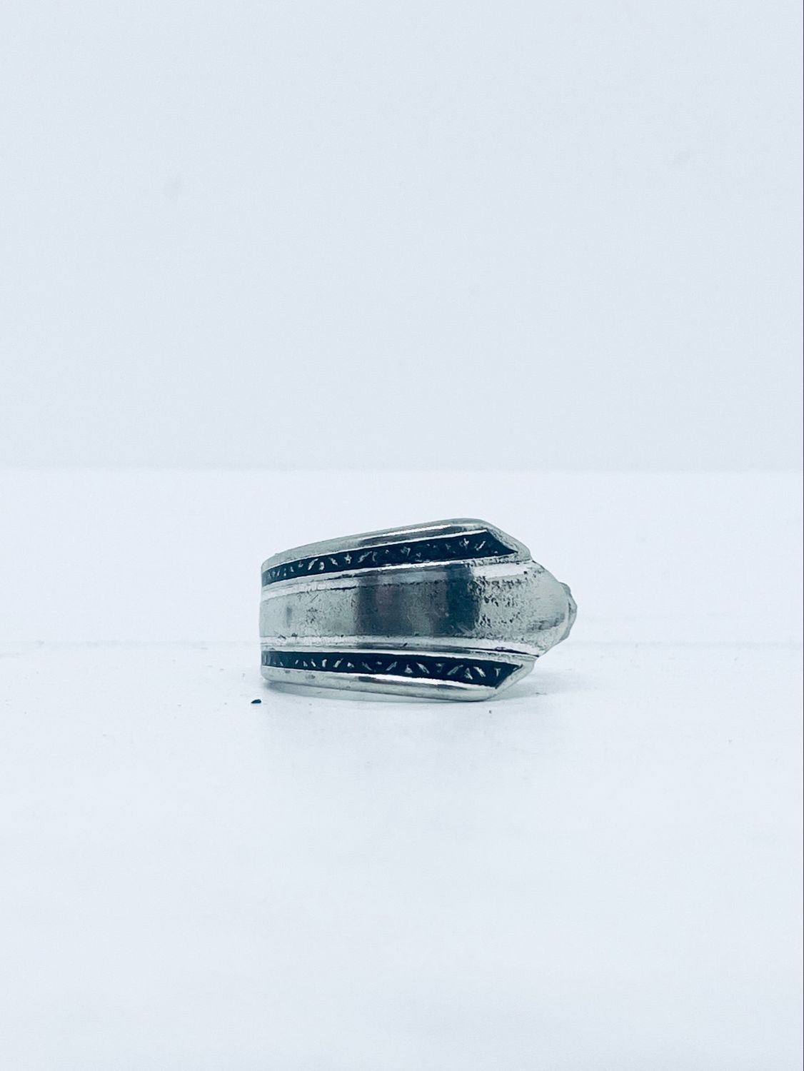 Anello UOMO MANICO CUCCHIAINO antica posata in argento