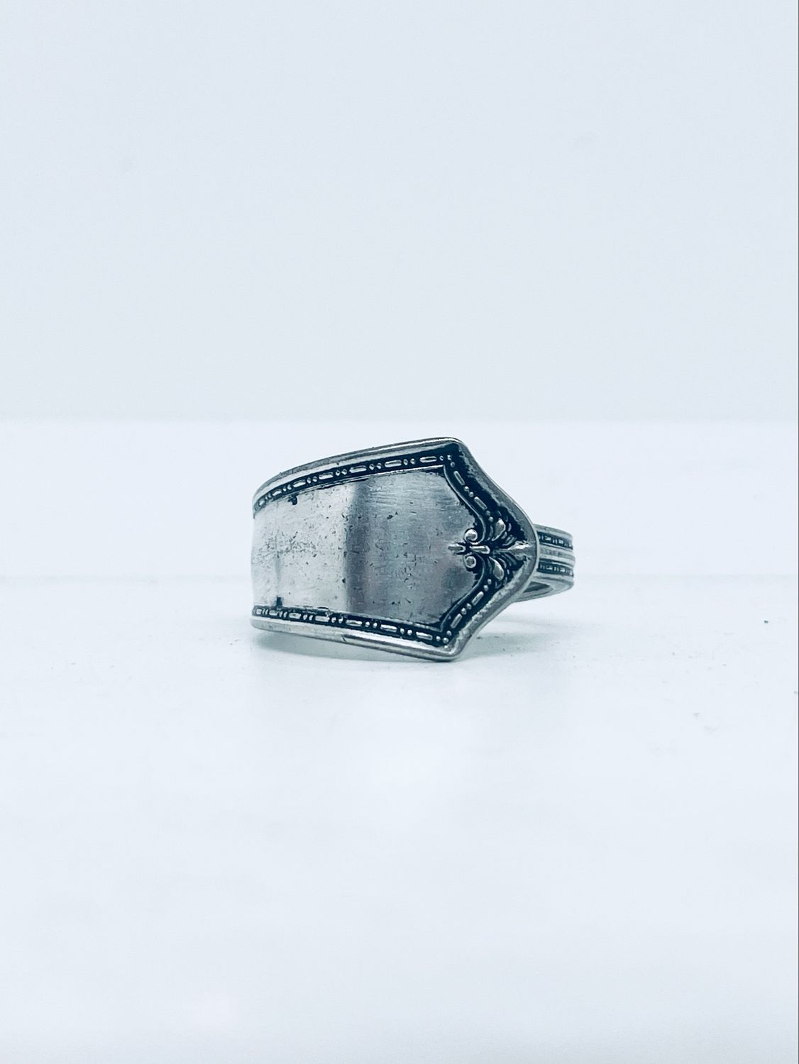 Anello UOMO MANICO CUCCHIAINO antica posata in argento