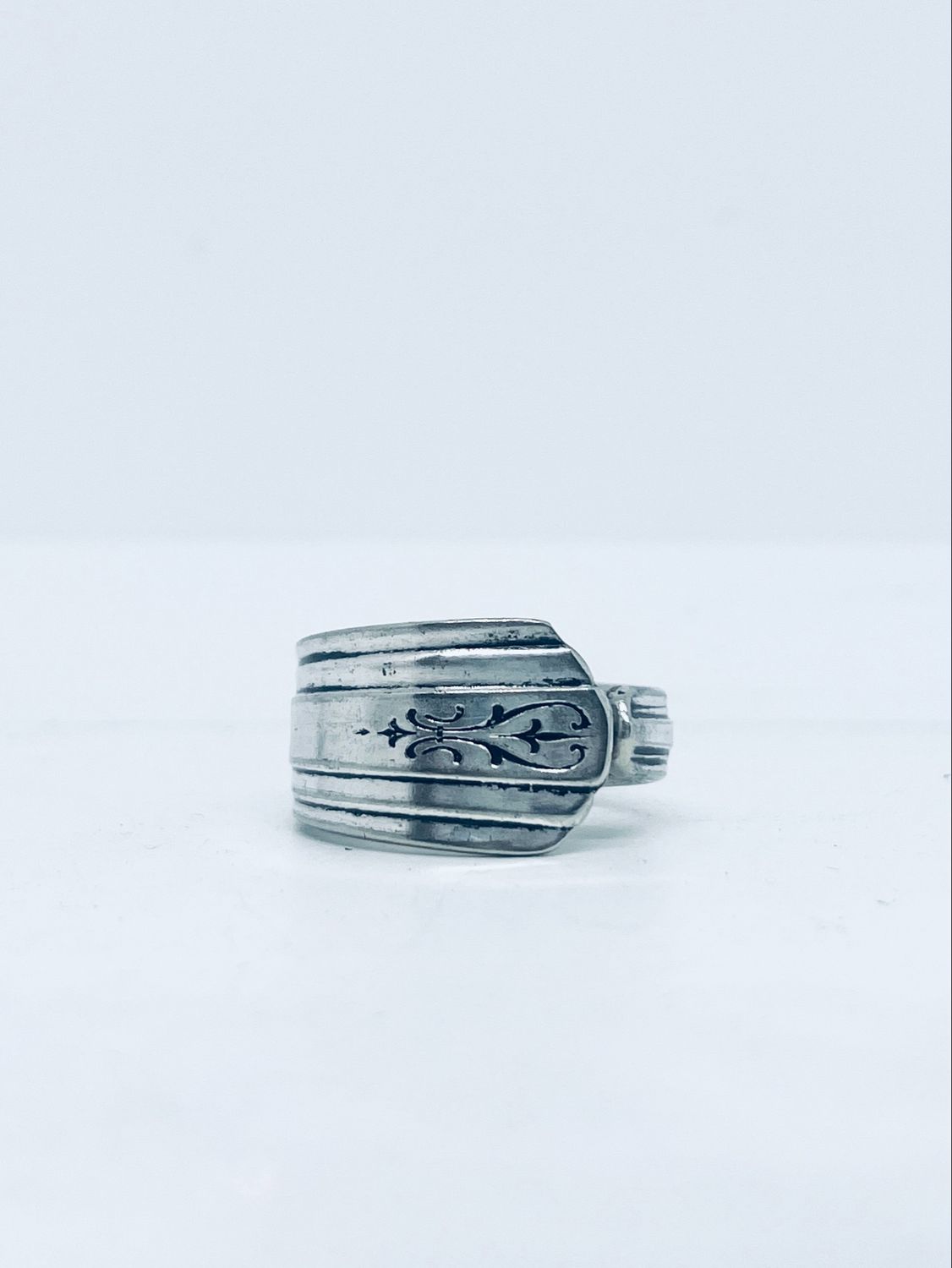 Anello UOMO MANICO CUCCHIAINO antica posata in argento