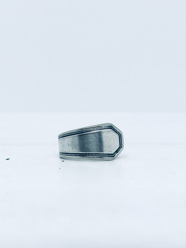Anello UOMO MANICO CUCCHIAINO antica posata in argento