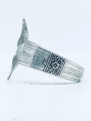 Bracciale CODA BALENA MARTELLATA  antica posata