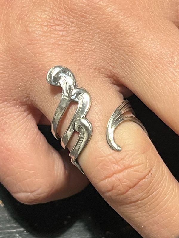 Anello SPILLA ONDA LIBERTY antica spilla