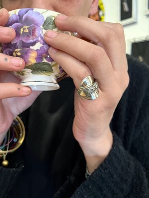 Anello INTERO CUCCHIAINO “SALE” antica posata in argento
