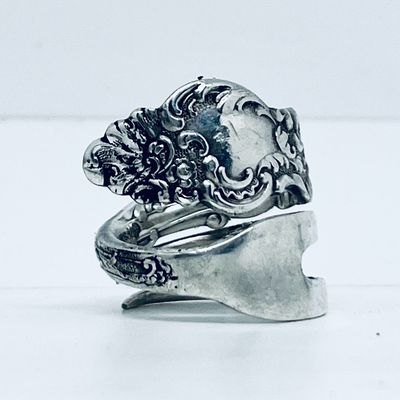 Anello FORCHETTINA INTERA  antica posata in argento