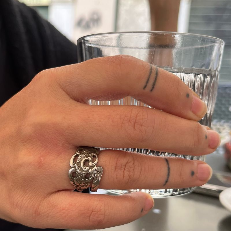 Anello  SPIRALE “NON TI SCORDAR DI ME” MANICO CUCCHIAINO antica posata in argento