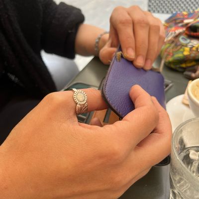 Anello  CLASSICO “GIRASOLE” MANICO CUCCHIAINO antica posata in argento