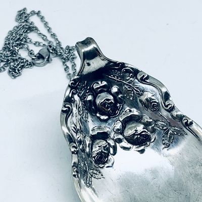 Ciondolo/Pendente &quot;PALETTA TRIPUDIO ROSE&quot; antica posata